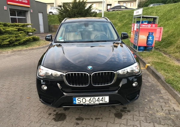 BMW X3 cena 76000 przebieg: 165560, rok produkcji 2014 z Sosnowiec małe 154